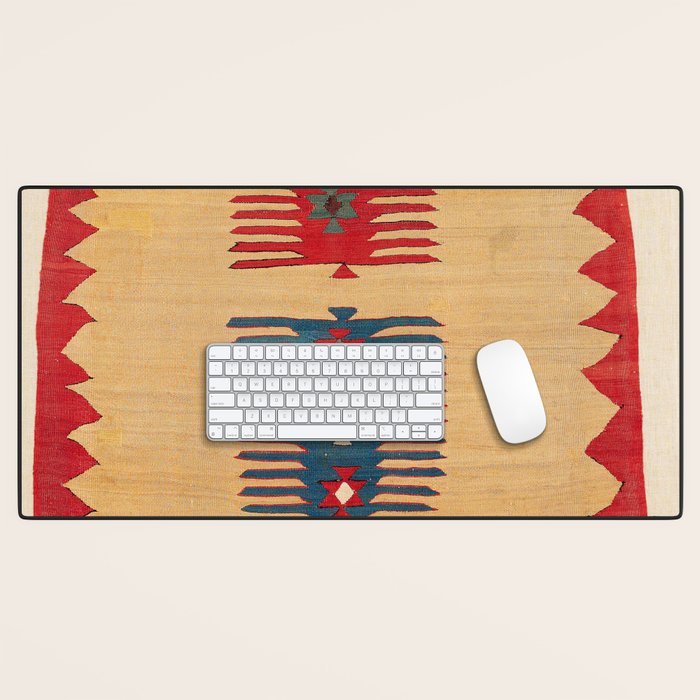 Parmakli Kütahya West Anatolian Kilim Print Desk Mat Gallery Image 1