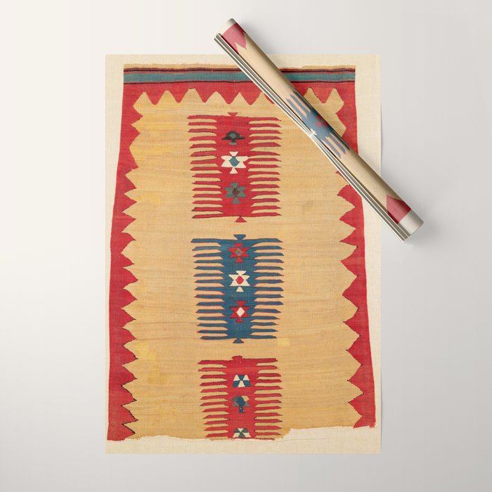 Parmakli Kütahya West Anatolian Kilim Print Wrapping Paper Gallery Image 1
