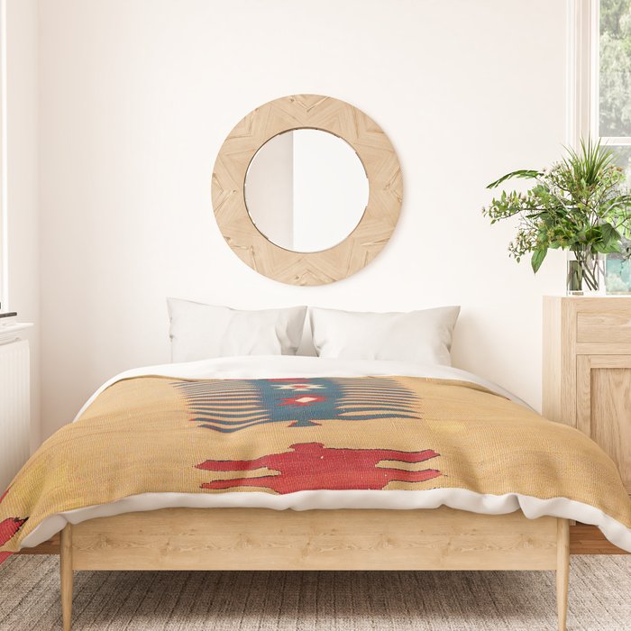Parmakli Kütahya West Anatolian Kilim Print Duvet Cover Gallery Image 3