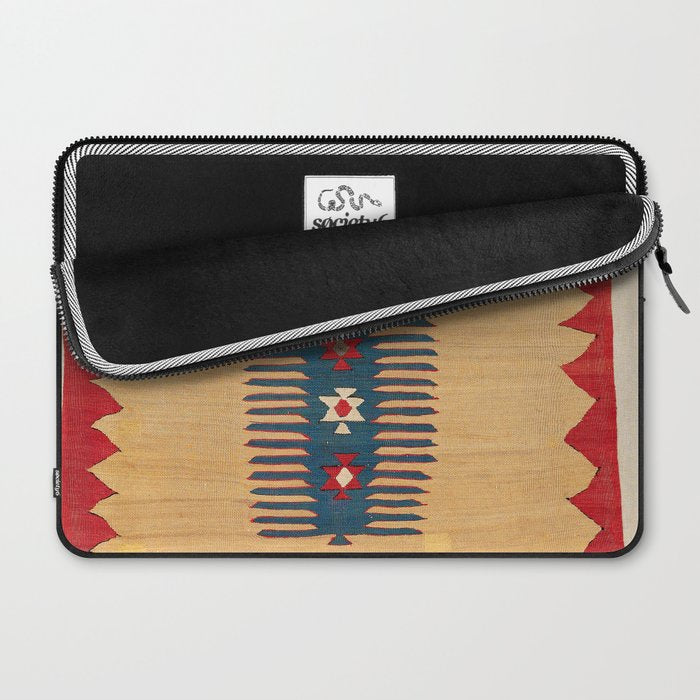 Parmakli Kütahya West Anatolian Kilim Print Laptop Sleeve Gallery Image 2