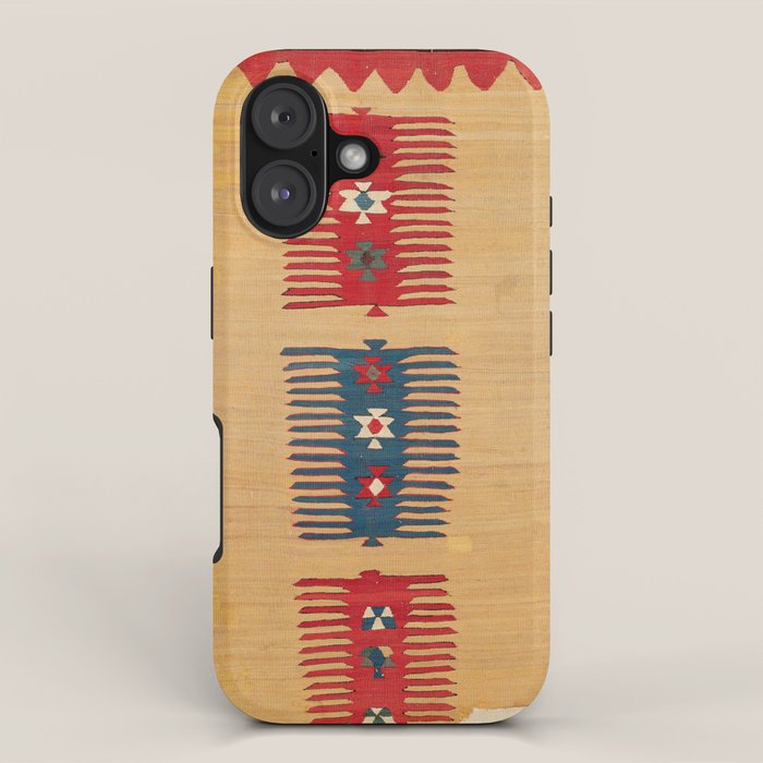 Parmakli Kütahya West Anatolian Kilim Print iPhone Case Gallery Image 1