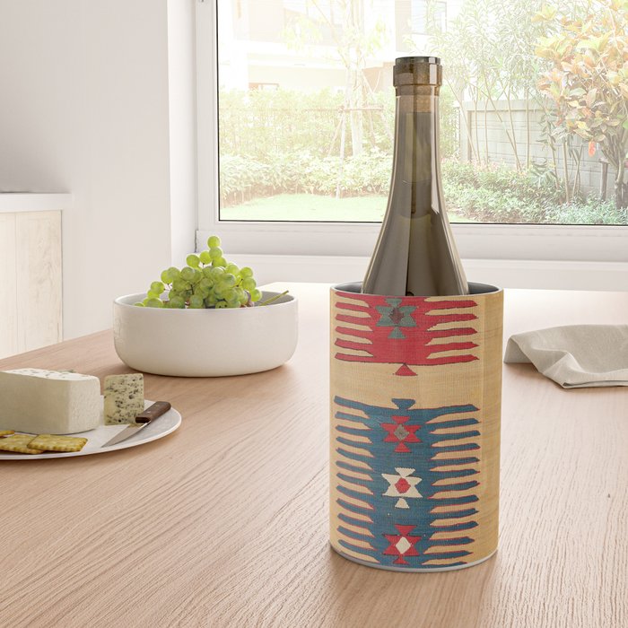 Parmakli Kütahya West Anatolian Kilim Print Wine Chiller Gallery Image 4