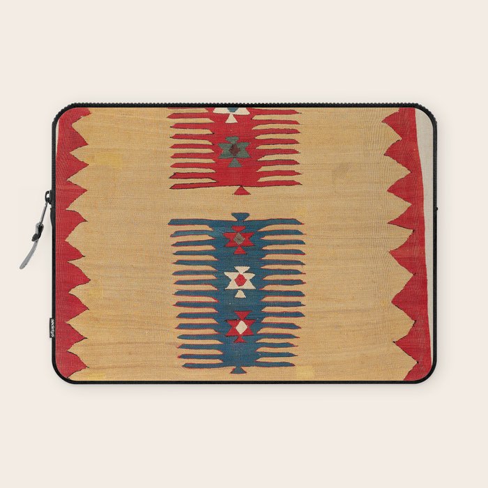 Parmakli Kütahya West Anatolian Kilim Print Laptop Sleeve Gallery Image 1