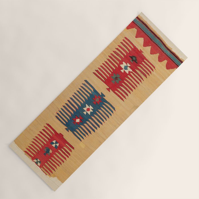 Parmakli Kütahya West Anatolian Kilim Print Yoga Mat Gallery Image 1