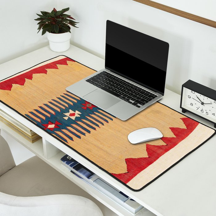Parmakli Kütahya West Anatolian Kilim Print Desk Mat Gallery Image 2