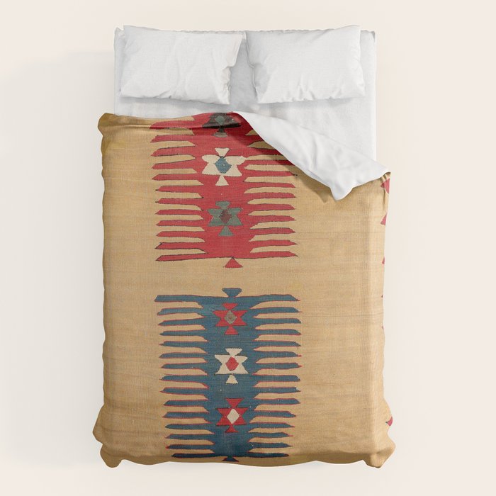 Parmakli Kütahya West Anatolian Kilim Print Duvet Cover Gallery Image 1