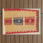 Parmakli Kütahya West Anatolian Kilim Print Outdoor Rug Gallery Image 1