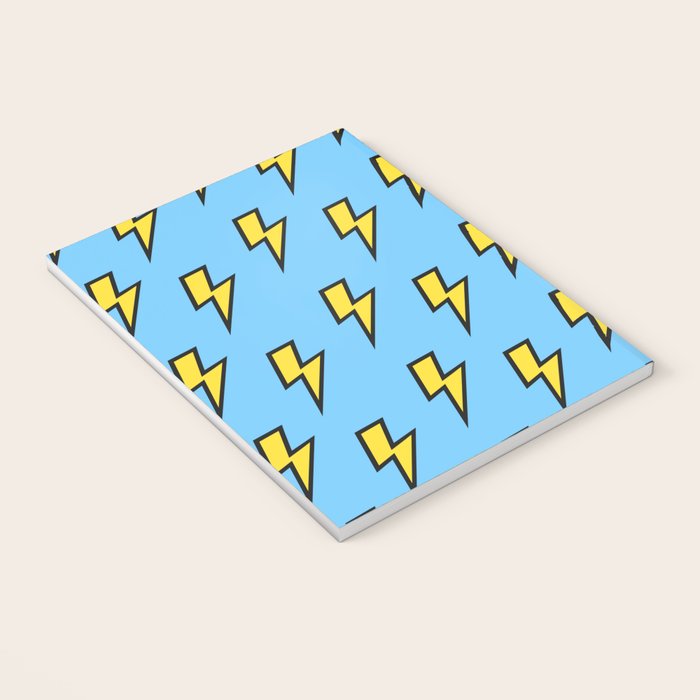 Yellow Lightning Bolt on Bright Blue Notebook Gallery Image 3
