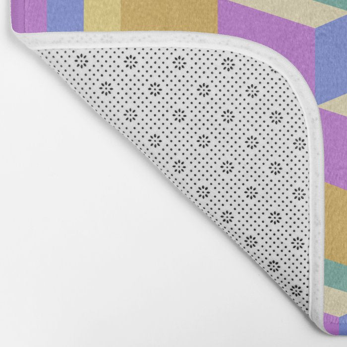 Cuboid Geometric Abstract Shapes Pattern XXVIII Bath Mat Gallery Image 2
