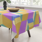 Cuboid Geometric Abstract Shapes Pattern XXVIII Tablecloth Gallery Image 3