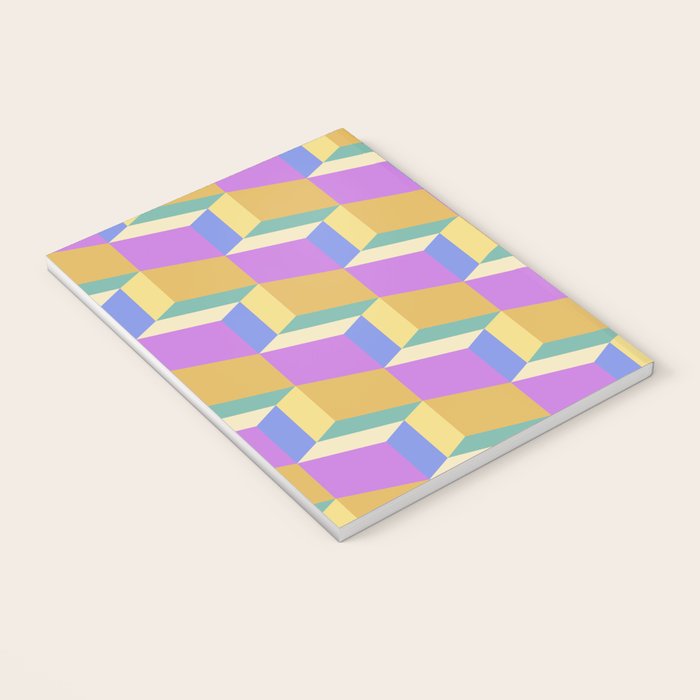 Cuboid Geometric Abstract Shapes Pattern XXVIII Notebook Gallery Image 3