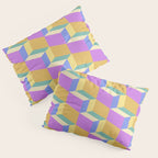 Cuboid Geometric Abstract Shapes Pattern XXVIII Pillow Sham Gallery Image 3