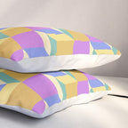 Cuboid Geometric Abstract Shapes Pattern XXVIII Pillow Sham Gallery Image 3