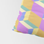 Cuboid Geometric Abstract Shapes Pattern XXVIII Pillow Sham Gallery Image 4