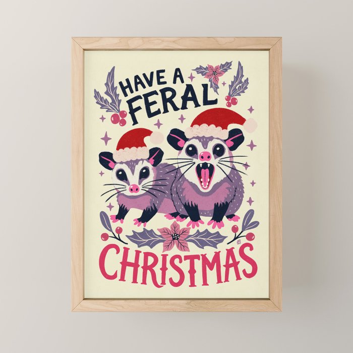 Have a feral Christmas Mini Art Print Gallery Image 1