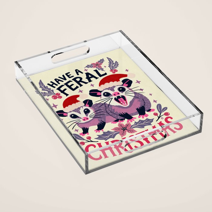 Have a feral Christmas Acrylic Tray Gallery Image 1