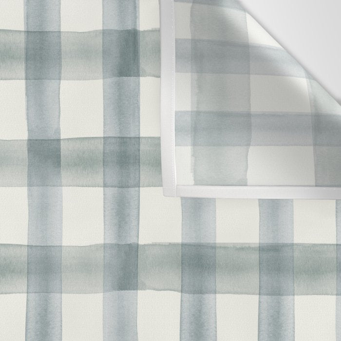 watercolor plaid - muted blue Wall Tapestry Gallery Image 3