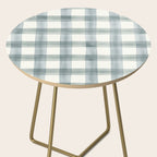 watercolor plaid - muted blue Side Table Gallery Image 2