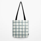 watercolor plaid - muted blue Tote Bag Gallery Image 2