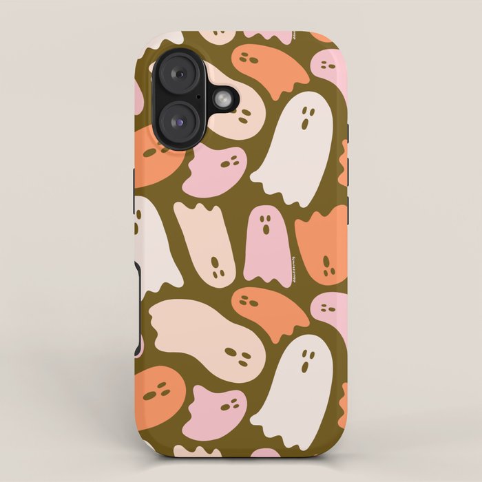 Ghost Print in Green iPhone Case Gallery Image 1