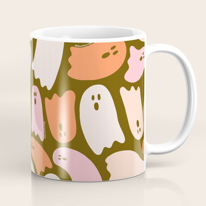 Ghost Print in Green Coffee Mug Gallery Image 1
