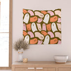 Ghost Print in Green Wall Tapestry Gallery Image 2