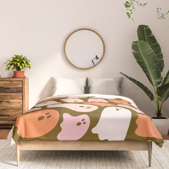 Ghost Print in Green Comforter Gallery Image 3