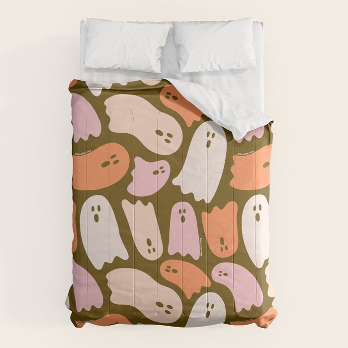 Ghost Print in Green Comforter Gallery Image 6