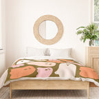 Ghost Print in Green Duvet Cover Gallery Image 3