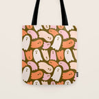 Ghost Print in Green Tote Bag Gallery Image 1