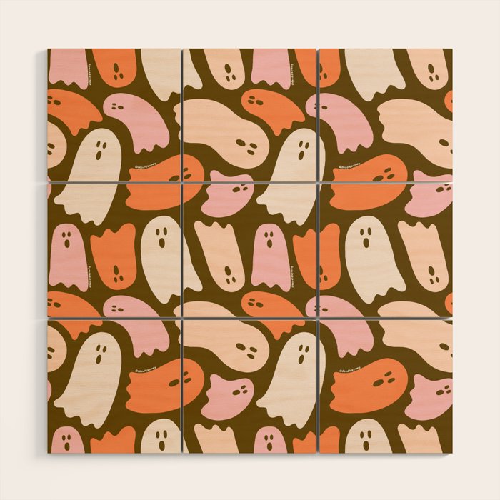 Ghost Print in Green Wood Wall Art Gallery Image 1
