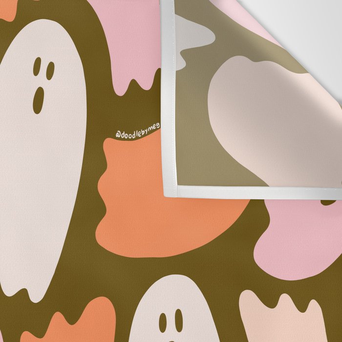 Ghost Print in Green Wall Tapestry Gallery Image 3