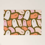Ghost Print in Green Welcome Mat Gallery Image 1