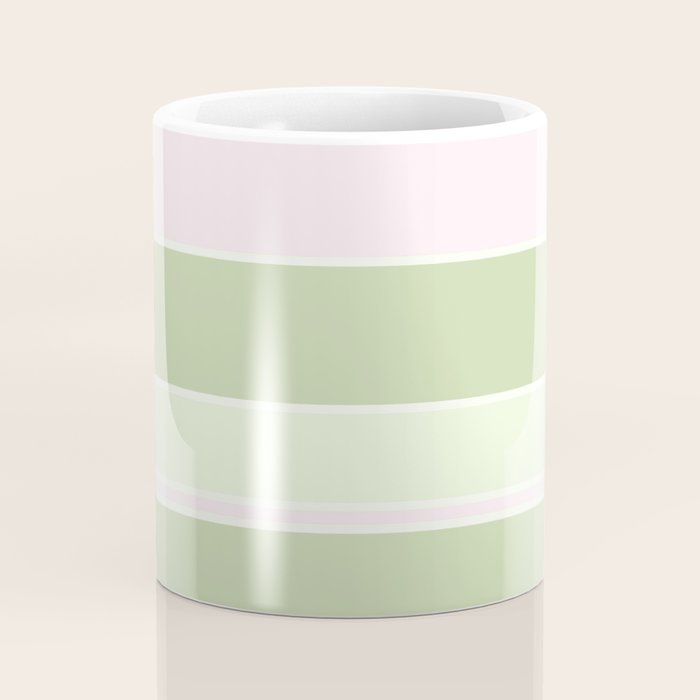 Pink and green stripes Coffee Mug Gallery Image 4