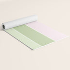 Pink and green stripes Yoga Mat Gallery Image 2