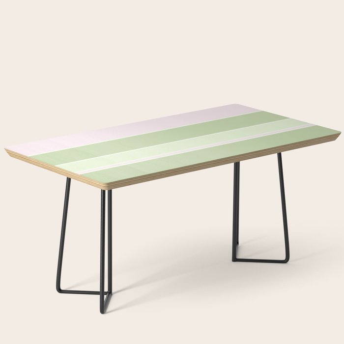 Pink and green stripes Coffee Table Gallery Image 1