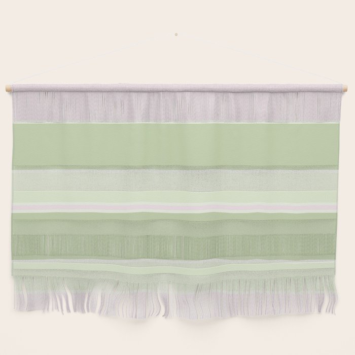Pink and green stripes Wall Hanging Gallery Image 1