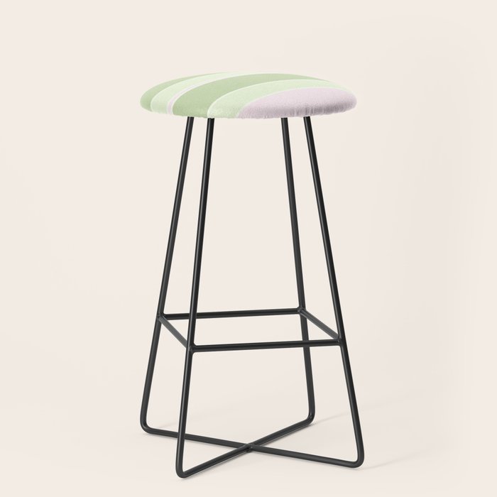 Pink and green stripes Stool Gallery Image 1