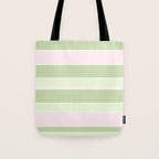 Pink and green stripes Tote Bag Gallery Image 1