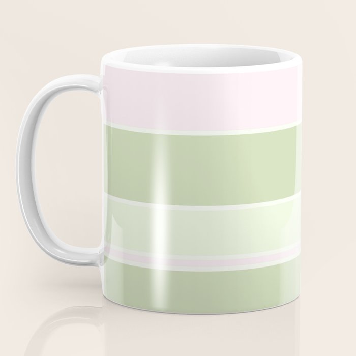 Pink and green stripes Coffee Mug Gallery Image 3