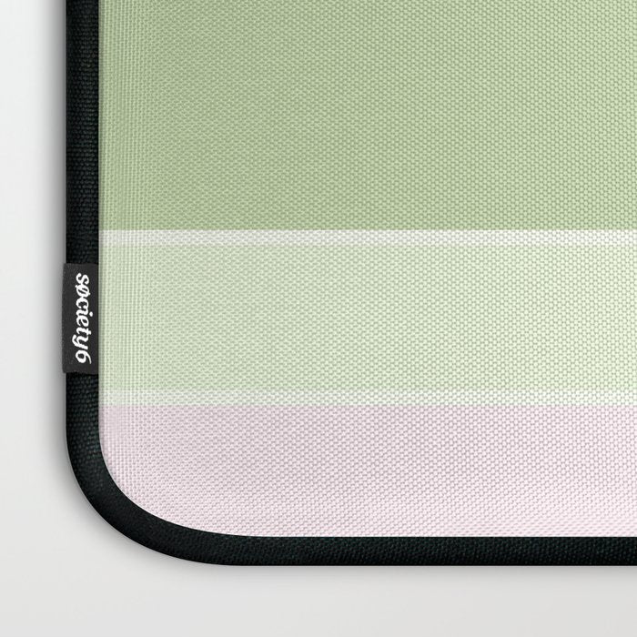 Pink and green stripes Laptop Sleeve Gallery Image 3