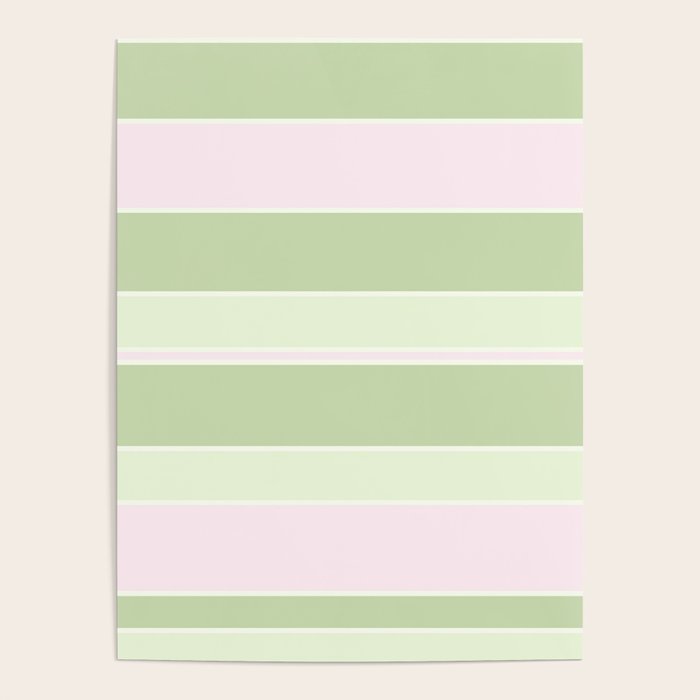 Pink and green stripes Poster Gallery Image 4