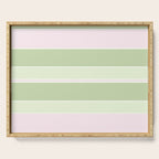 Pink and green stripes Serving Tray Gallery Image 1