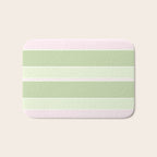 Pink and green stripes Bath Mat Gallery Image 1