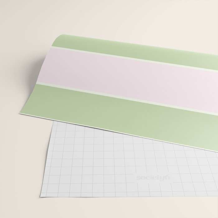 Pink and green stripes Wrapping Paper Gallery Image 2