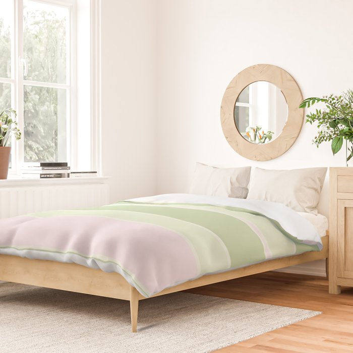Pink and green stripes Duvet Cover Gallery Image 2
