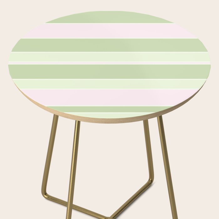 Pink and green stripes Side Table Gallery Image 2