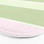 Pink and green stripes Bath Mat Gallery Image 3