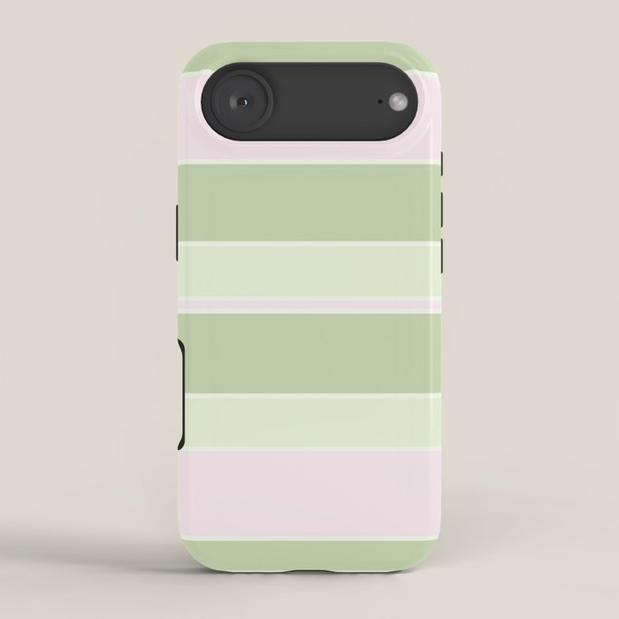 Pink and green stripes iPhone Case Gallery Image 2