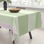 Pink and green stripes Tablecloth Gallery Image 3